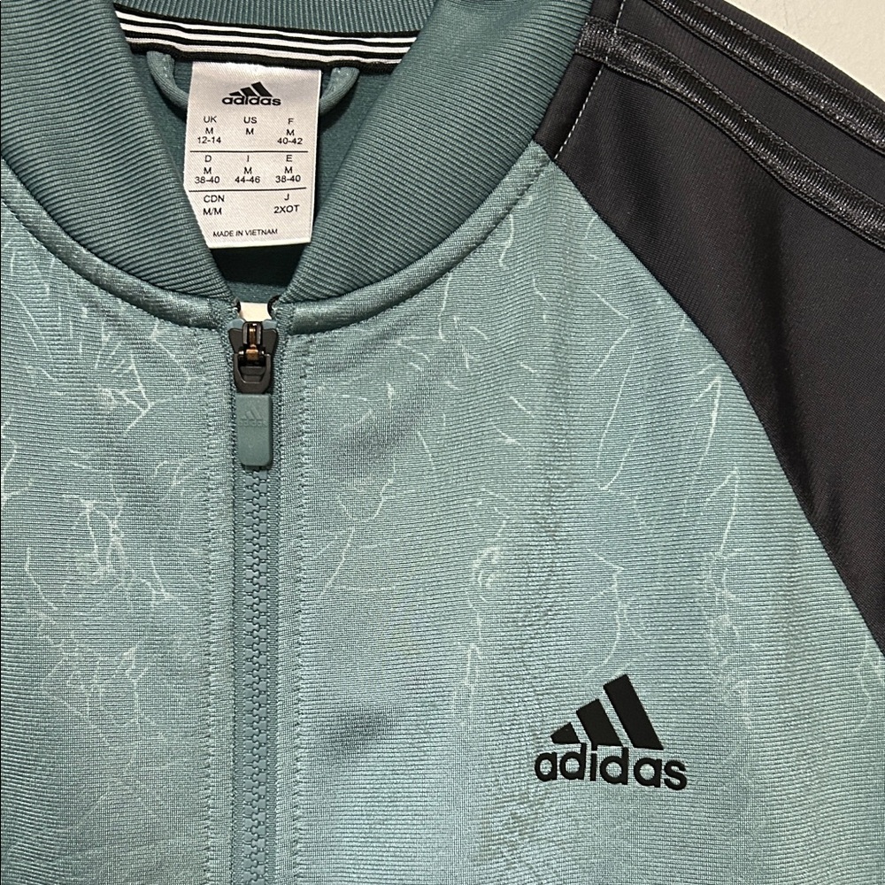 adidas Floral Zip Up Performance Track Jacket - M - Picture 4 of 7